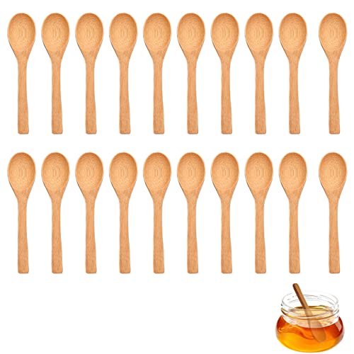 20 Stücke Mini Löffel, Handgemachter Löffel Kleiner Löffel Kleines Teelöffel Löffel Set, Gewürzlöffel, Honiglöffel, Marmeladenlöffel, Kindersuppenlöffel - kann mehrfach verwendet werden
