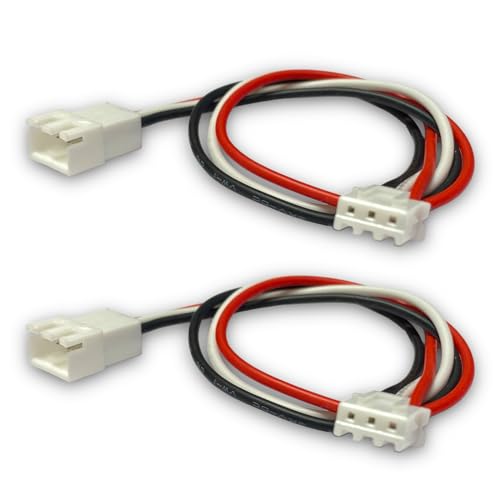 VUNIVERSUM 2 x 20cm Stück JST-XH Premium 2S 3Pin Balancerkabel Kabel Verlängerung Ladekabel XH Stecker auf Buchse 24AWG Adapterkabel für 7,4V Lipo Akku Modellbau RC