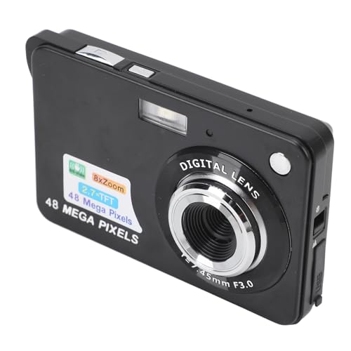 2,7 Zoll TFT Display Digitalkamera, 48 MP, 4K, 8 facher Zoom, Anti Shake Point and Shoot Digitalkameras für Studenten, Autofokus Auto Gesichtsschönheits Mehrfarbfilter