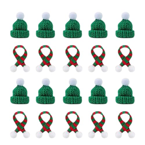 XINGLIDA Praktische 20pcs Weihnachten Kleine Hutdekorationen Tragbares Accessoire Für Stilvolle Flaschen Und Saisonale Heimdekoration