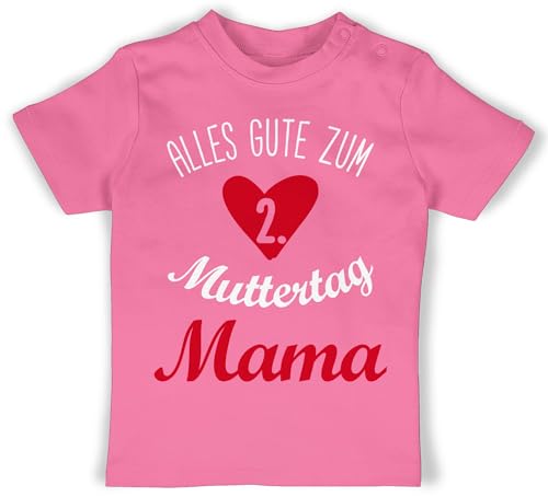 Baby T-Shirt Mädchen Jungen - 2. Muttertag I Alles Gute zum zweiten Muttertag - 18/24 Monate - Pink - 2.Ten muttertagsstrampler muttertagsgeschenk 2.Muttertag Tshirt Shirt muttertagsgeschenke