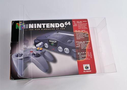 Reset Retro 1x Schutzhülle passend für Nintendo 64 Konsole im 0,5 mm starkem PET Material - Game protecors case - optimaler Schutz und praktische Aufbewahrung für Sammler