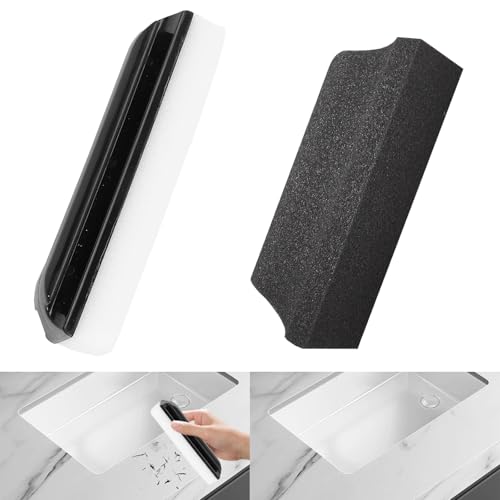 2 Stück Barthaar Schwamm,Sponge for Beard Hair,The Sponge for Beard Hair,Beard Sponge Waschbecken,Bart Schwamm Waschbecken,Für Männer Waschbecken Und Arbeitsplatten Reinigung (Schwarz,Weiß)