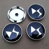 WurBu 4 Stück Kappen Radnabenabdeckungen Radnabenkappen für Citroen DS3 DS4 DS 4S DS5 DS 5LS DS6, Auto-Tuning Dekoration Zubehör Zentralen Logo Teilewasserdicht 60 mm