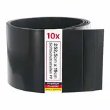 Zaunrebell - Sichtschutzstreifen Anthrazit aus PP - 252x19 cm für Doppelstabmatten Zaun, Gittermattenzaun - Made in Germany - 10 Streifen, Anthrazitgrau