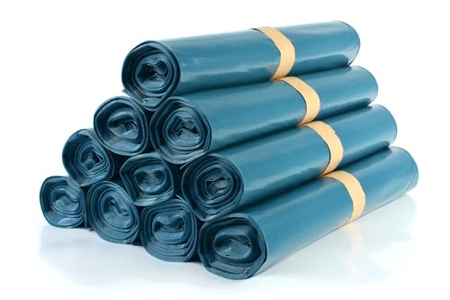 ????? ????: Hypafol 100 Stück reißfeste Müllsäcke | extra starke Abfallsäcke | 10 blaue Rollen | 120 L Fassungsvolumen | stabile Müllbeutel aus umweltfreundlicher Recyclingfolie