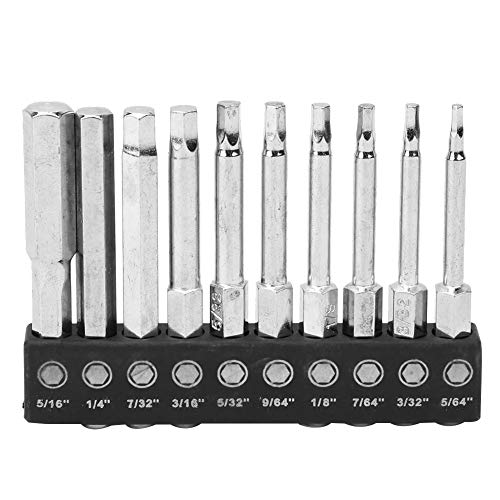 Sechskantschaft-Bits, 10 Stück S2-Stahl-Sechskantschaft-Schraubendreher-Bits, magnetische BST-Bits – 018, 60 mm Länge für Maschinenbau, Maschinen, Haushaltsgerätewartung