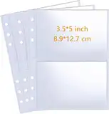 30 Pack 3.5x5" 120 Taschen für 6 Ringbinder, Ultra-Clear Foto-Hüllen, Double Sided 2 Pocket Photo Pages, Top Loading Photo Sheet Protector for Photos, Postcards, Seed Packets