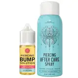 Base Labs Piercing Aftercare Kit | Keloidöl (15ml) plus Piercing-Nachpflegespray (120ml) | Piercing-Pflegeset | Entfernung von Keloidbeulen | Kochsalzlösung für Piercings | Cleanse & Soothe Piercings