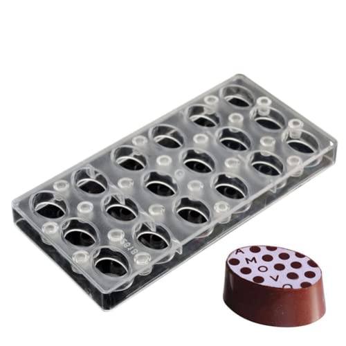 Ovale magnetische Schokoladenform aus Polycarbonat, 3D-Form für Zuckerwaren, Gebäck, Kunststoff, Süßigkeitenform