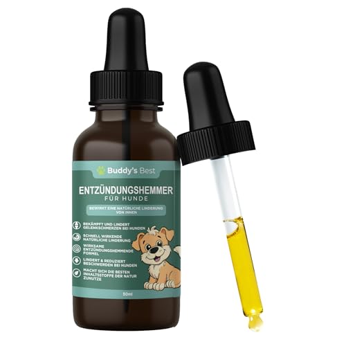 BUDDY'S Best 50ml Entzündungshemmer Hund - Arthrose Hund - Schmerzmittel für Hunde - Hund Entzündungshemmer für Hund Gelenke
