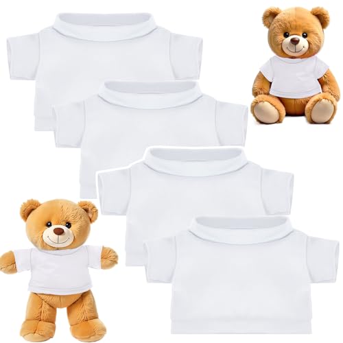 4 Stück Build a Bear Clothes Mini-Bär-Kleidung Bären Puppen Kleidung Bären-Kleidung Stofftier Kleidung 12-16-Zoll-Bären Machen Sie Ihre Eigenen Plüschpuppen Out fits Und Zubehör