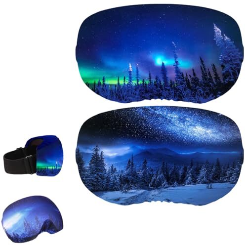 JAWUZ 2 Stück skibrillenschutz überzug skibrillenschutz skibrille schutz überzug Mikrofaser Goggle Cover für Ski & Snowboard, Schutz vor Kratzern & Staub, Ideal für Reisen & Après-Ski