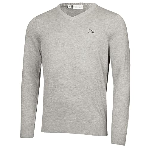 Calvin Klein Golf Herren V-Ausschnitt-Tour Sweater - Silber - XXXXL