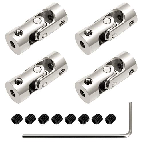QWORK® 4er Pack 3mm bis 3mm Metallwellenkupplung Motoranschluss Universalgelenk,Universal Joint Wellenkupplung