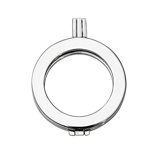Quiges Versilbert Kupfer Auswechselbarer Coin Anhänger Münzfassung 33mm