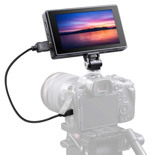 Godox GM55 4K HDMI Video Monitor 5,5" Touchscreen, Kameramonitor mit 3D-LUT, 1920x1080 IPS-Touchscreen für DSLR-Kamera Sony Canon Fujifilm, Kompatibel mit F550/F750/F970 （separat erhältlich）
