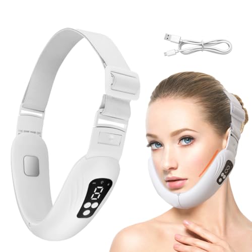 CEWROM Elektrisches V Gesichtsmassagegerät, Doppelkinn Entferner, Face Massager Shaping, V Face Shaping Massagegerät Schönheitsmesser Gesichtslifting Maschine 3 Modi für Toninggeräte Antioxidation