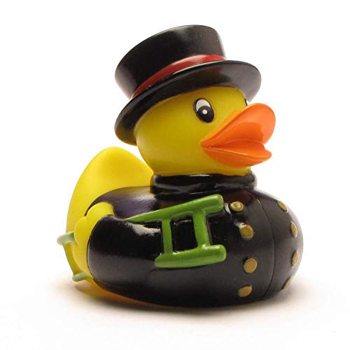 DUCKSHOP I Badeente Schornsteinfeger I Quietscheente Kaminkehrer I L: 7,5 cm - inkl. Gummienten-Schlüsselanhänger im Set