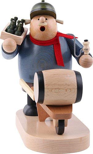 KWO Olbernhau Räuchermann Bierhändler, 19 cm, Mehrfarbig, hoch