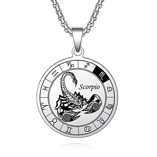 YOTHIWAD Sternzeichen kette Edelstahl Hochwertig Wasserdicht Sternzeichen Anhänger Halskette Astrologie Horoskop Schmuck Geburtstag Geschenk