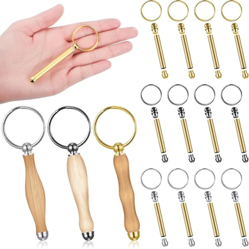 Gbloodst Holzdreh-Schlüsselanhänger-Set Holzdreh-Zubehör Mandrel für Holzdreh-Schlüsselanhänger Als Geschenk für Holzarbeiten