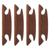 BENECREAT 4 Stück Walnuss Strickwebstuhl Schiffchen, 12x2.6 cm Braunes Webschiffchen, Handgefertigte Strick-Webstuhl-Werkzeuge Zum Weben, DIY-Bastel-Webzubehör, 3mm Dick