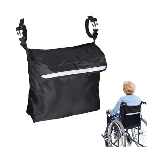 Aufbewahrungstasche für Rollstuhl aus wasserdichtem Oxford-Stoff, Aufbewahrungstasche für Rollstuhl, Rollstuhl Rucksack Aufhängen Rollstuhltasche, Multifunktional und Sicher, Rollstühle und Gehhilfen