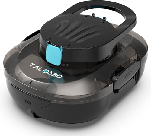 TALOSBO Pleco S1 Poolroboter mit 80 Min Automatisch Reinigungszeit, Poolsauger Akku mit Dual-Motoren, 2,5 Stunden Ladezeit, Kompakter und Leichter Poolreiniger für Oberirdische Pools