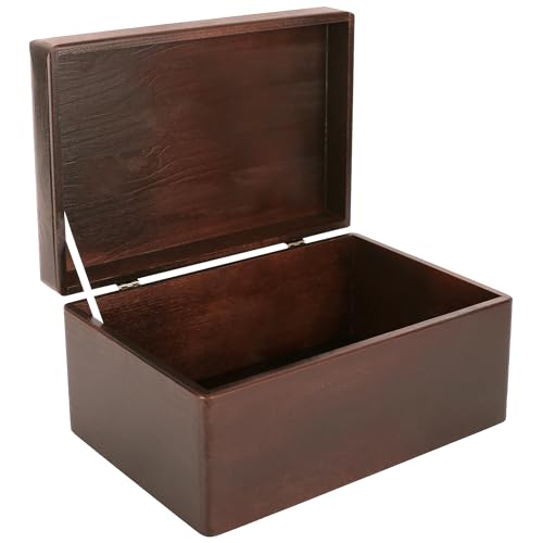 Creative Deco Braun Große Holzkiste mit Deckel | 30 x 20 x 14 cm (+/-1cm) | Kiste Holzbox Erinnerungsbox Baby Aufbewahrungsbox Spielzeugkiste Kasten | Für Hochzeit, Geburtstag