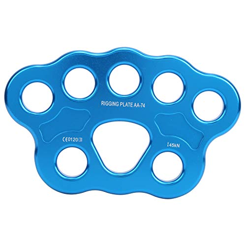 wosume 45KN Rigging Plate, 16x10cm hochfester, gleichmäßig erzwungener 45KN Safe Climbing Anchor Connector für Rettungsarbeiten im Freien