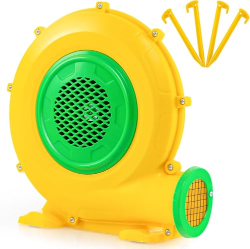 FANTASK Hüpfburge-Gebläse Luftgebläse mit Griff und Erdspießen, elektrischer Radiallüfter zum Aufblasen (680W)