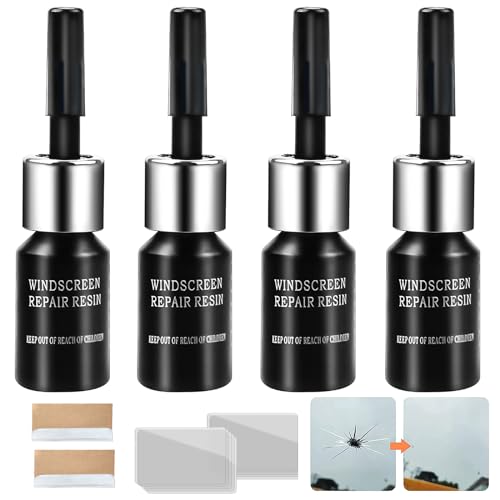Windschutzscheibe Reparaturset 4 Stück Steinschlag Reparaturset Windschutzscheibe Glas Reparatur Set Glasreparaturflüssigkeit Windshield Repair Kit Windshield Repair Kit scheiben reparaturset auto