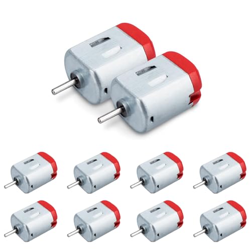GERUI 10 Stück Mini Motor DC 1.5V-6V Micro130 Elektromotor 23000RPM Starker Magnetischer Motor für Spielzeug Auto Roboter DIY Fan Wissenschaft Projekt STEM