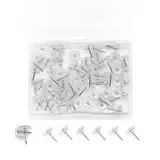 Reißzwecken Transparente Reißnagel mit Plastikbox Pinnadeln Pinnwand Nadeln für Korkplatte, Landkarte, Fotos, Haus, Handwerke,Wandkarten,Bulletin Board (60)