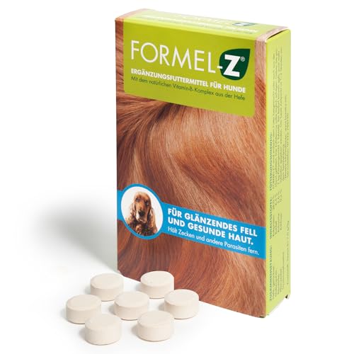 FORMEL-Z ® Fellpflege & Zeckenschutz Hund | Gegen Zecken & andere Parasiten | Ohne Chemie | 83 Tabletten | Von Experten entwickelt | Mit natürlichem Vitamin-B-Komplex | Zeckenmittel für Hunde