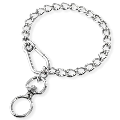 40cm Kettenwürger für Hunde, Kettenhalsband Hund, Hundehalsband Kette Edelstahl, Hundehalskette Verstellbare Hundekette mit Verbindungsverschluss für kleine mittelgroße Hunde Spazieren Gehen