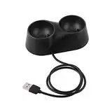 Richer-R PS4 VR Ladestation, Dual Ladegerät Dock Station Gamepads Virtual Reality Dock,Move gleichzeitig Laden Ladestation für 4 VR-Controller Schwarz