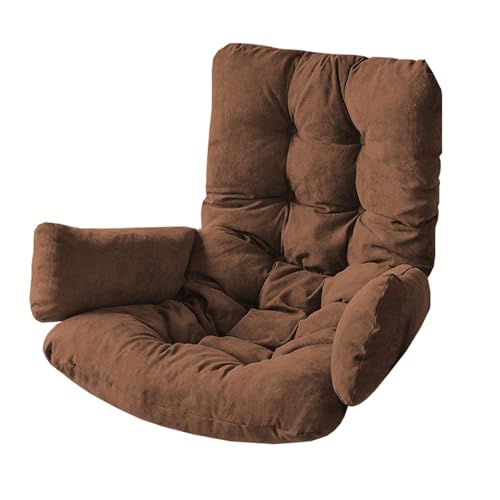 Yahbrra Hängesessel Kissen, Polster, Auflage für Polyrattan Rattan Hängeschaukel, Hängekorb, Schaukel Korb, Rückenkissen Polster Bodenkissen für Schwenksessel(Brown,125*50cm(Removable for cleaning))
