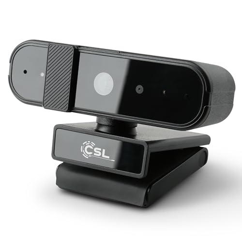 Windows Hello Kamera - CSL HelloView Compact RGB-Webcam, Infrarot-Tiefenkamera, 1920x1080@30Hz, integriertes Mikrofon, Videochat, 1080p, Gesichtserkennung, Windows 11 Hello Login