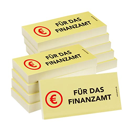 PRICARO Haftnotizen "Für das Finanzamt", 100 Blatt, 10 Stück