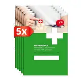 PRIMUS PRINT Verbandbuch - Unfallbuch - Erste-Hilfe Dokumentation - Meldebuch DSGVO konform - A5 Format - Ringösenheftung und Abrissperforation - Gewerbe, Arbeit und Erste-Hilfe-Maßnahmen [5er Set]