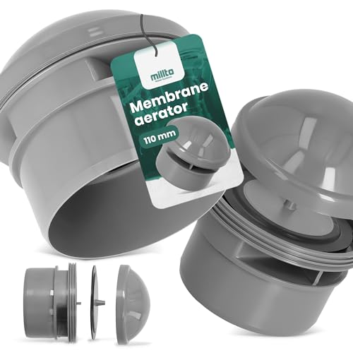 Millto Abwasser Rohrbelüfter 110 mm Sanitäranlagen Membran Aerator PP Belüftungsventil Belüfter Belüftung Abwassersystem Belüftungssystem