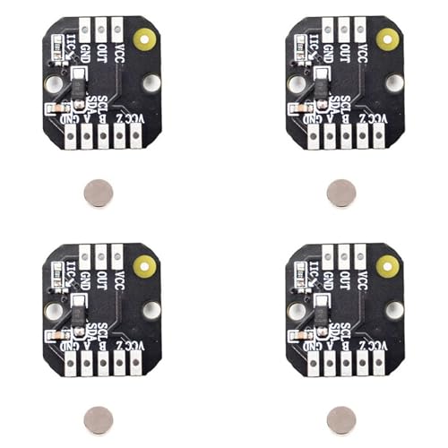 LOLPALONE 4 x magnetischer Drehgeber Modul MT6701 Motor bürstenlose PWM/I2c ABZ 1024 ersetzt das AS5600-Modul