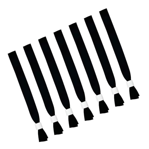 Cosswe 50 Stück Event Handgelenkband Stoffarmbänder Festival Armbänder Partyarmbänder Verstellbare Stoff Einlassbändchen für Veranstaltungen/Festival/Konzerte(Schwarz)
