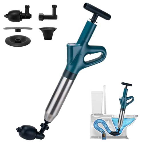 LEMOTO Toiletten Pömpel Toilettenkolben WC Verstopfung Entfernen Hochdruck Abflussreiniger Pumpe, Rohrreiniger Druckluf mit 4 Saugnäpfen für Waschbecken, Toiletten,Badewanne