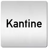 Türschilder24 XXL Schild - Türschild (B) • 125 x 125 mm • Kantine • 1,5 mm Aluminium Vollmaterial • 100% Made in Germany