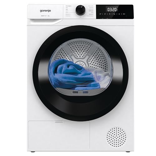 Gorenje DHNE83 Trockner/Kondensation mit Wärmepumpe / 8KG / 15 Programme/TwinAir/Feuchtesensor/Zeitverzögerung/Lieblingsprogramme/LED Display/EEK: A+++