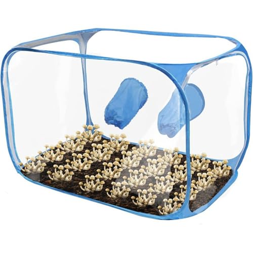 DAGLLGEW Still Air Box Pilz Wachstum Kit Transparent Pilz Wachstum Zelt PVC Zelt Faltbare tragbare Wachstumsbox für Sporen Gartenbauzubehör