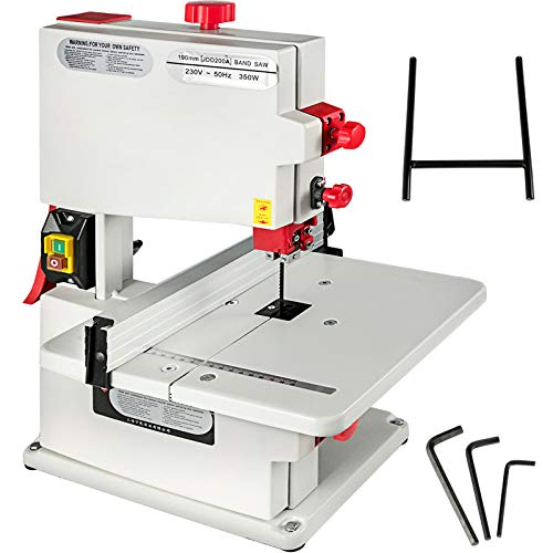 VEVOR 8 Inch Benchtop Bandsaw 350W 80mm Bandsäge Metallbandsäge Tischbandsäge für Holzbearbeitung Verstellbare Arbeitsfläche